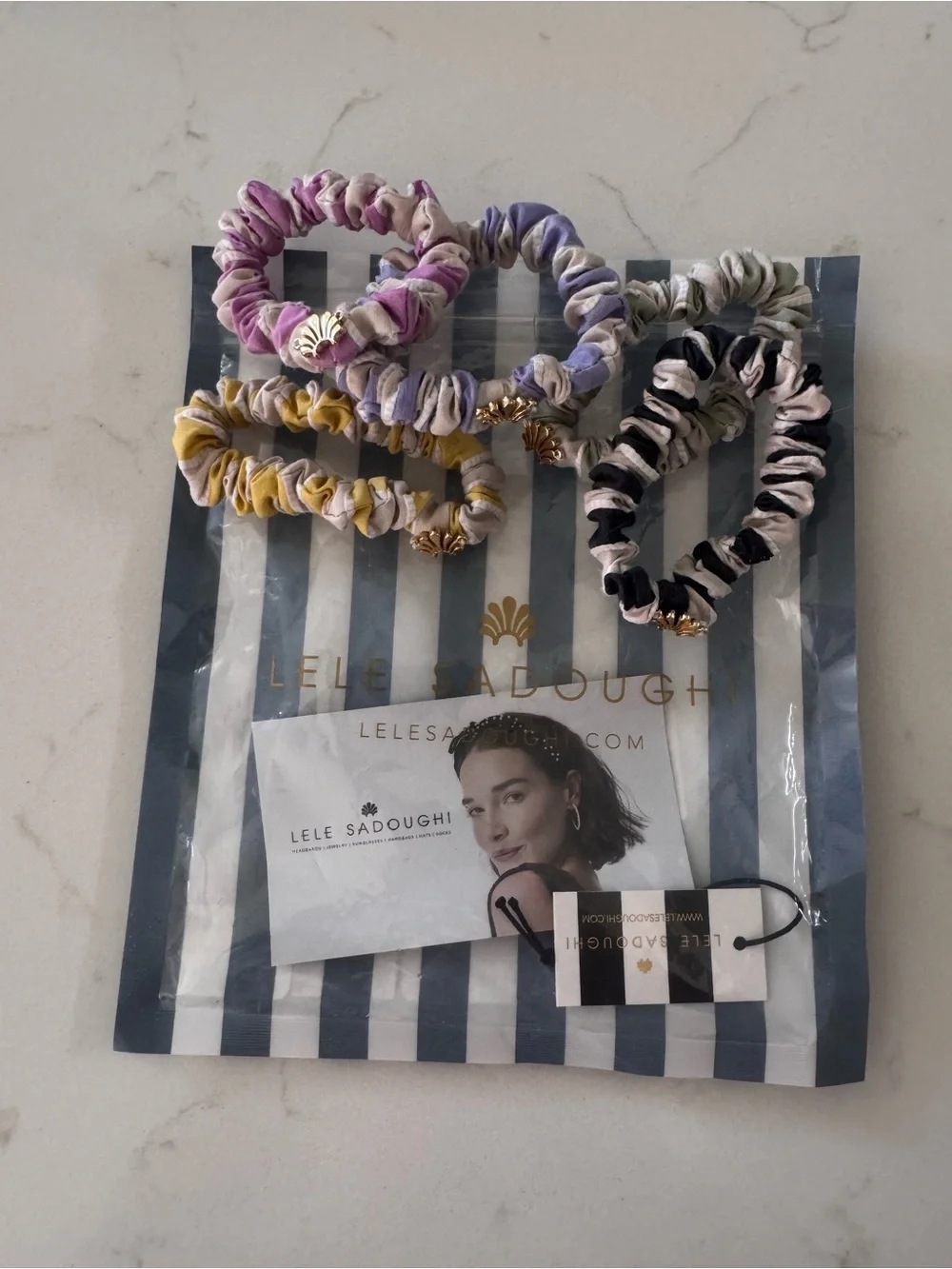 Lele Sadoughi Multicolor Micro Scrunchie Pack Set of 5